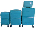 Unbreakable Travel Luggage 4 Piece Suitcases Spinner - Blue
