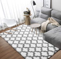 Large Premium Fluffy Carpet/Rug - Design - White Design