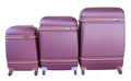3 Piece Nexco Travel Luggage Bag Set - Plum