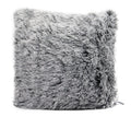 Colorful Faux Fur Cushion - Grey