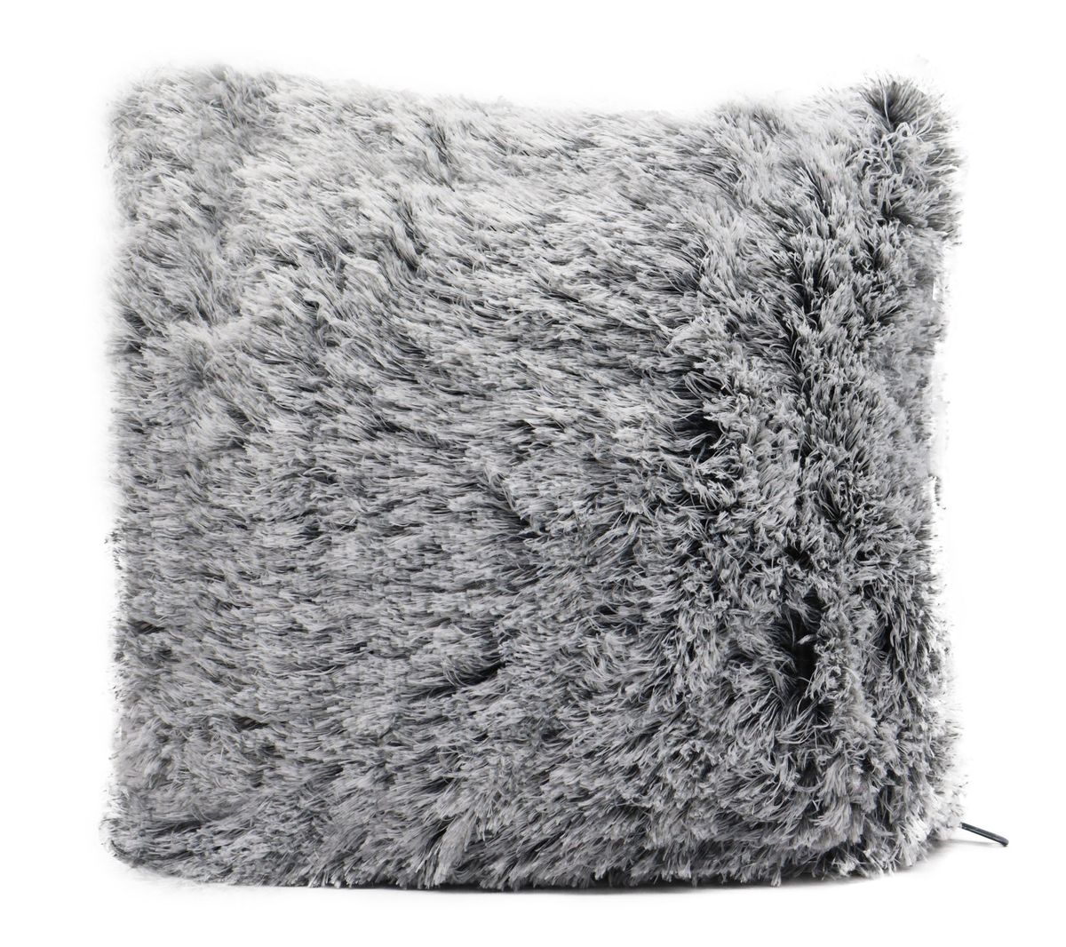Colorful Faux Fur Cushion - Grey