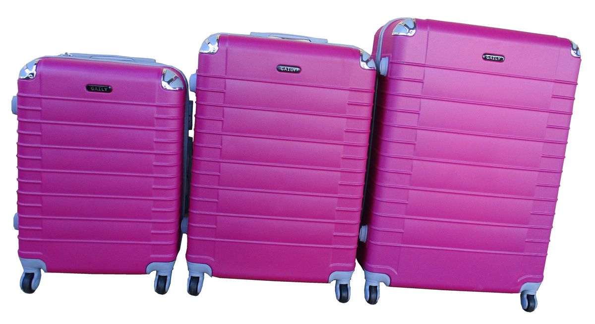 3 Piece Holiday Luggage Set - 30 inch - Pink