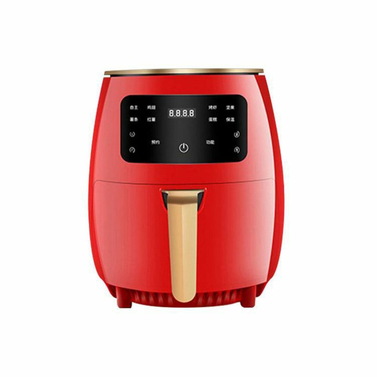 Smart Touch Screen Large Air Deep Fryer Capacity Electric Oven - 6Ltr - Red
