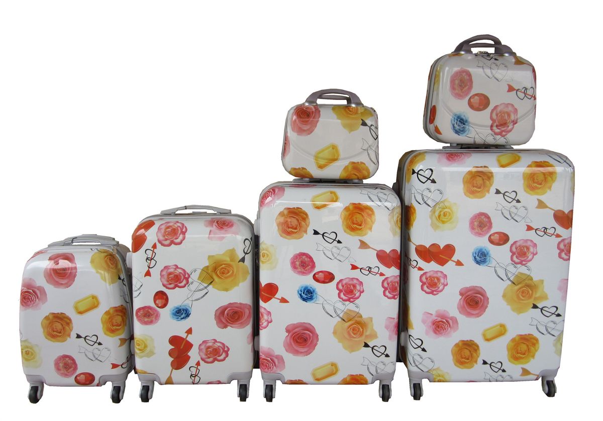 Luxury PC Travel Luggage - 6 Piece - Cupid Arrow
