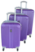3 Piece Mooistar 27 inch Travel Luggage Suitcase Bag Set - Purple
