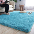 New Large Premium Heavy Duty Fluffy Carpet/Rug & Complementary SMTE Tieback - Plain Blue