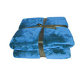 Dream World Luxurious Suede Microfiber Fleece Throw Blanket - 150x180cm - Blue