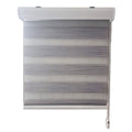 Zebra Roller Blind - Textured Silver - 120 L x 100 W cm