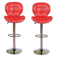 Bar Stools / Kitchen Counter Chairs - Set of 2 – Red