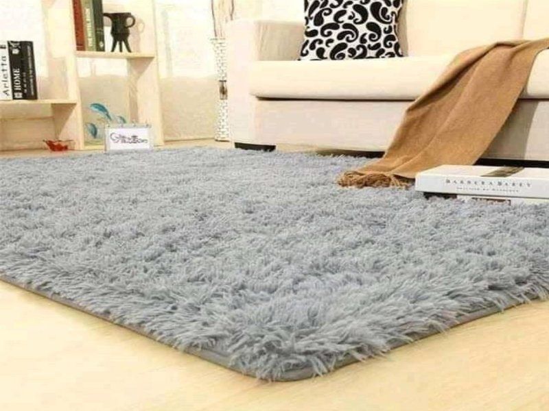 Grey Shaggy Fluffy Rug/Carpet (150cmx200cm)