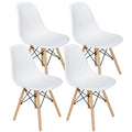 GB Wooden Leg Dining Chairs- Set of 4 - White