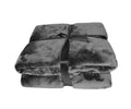 Dream World Luxurious Suede Microfiber Fleece Throw Blanket - 150x180cm - Grey