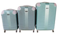 3 Piece Hard Outer Shell Luggage Set - Light Green