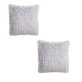 Faux Fur Scatter Cushion Plush Pillow (Set of 2) - Grey