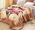 Highly Comfy Extreme Warm Winter Blanket & IYWA Tieback - Light Brown