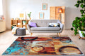 200cm x 150cm - Modern Printed 3D Geometric Design Area 39 Rug