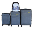 Galaxia 3-Piece Fabric Spinner Luggage Set with Buffalo Themed Backpack