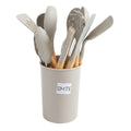 SMTE - 12 Piece Silicone Kitchen Utensil Set with Holder - Grey