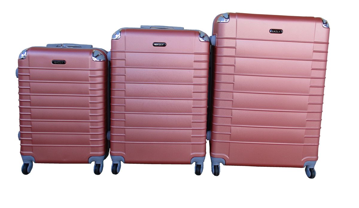 3 Piece Holiday Luggage Set - 30 inch - Dark Rose Gold