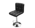 Barstool - Faux Leather High Back Swivel with Gas lift - Black