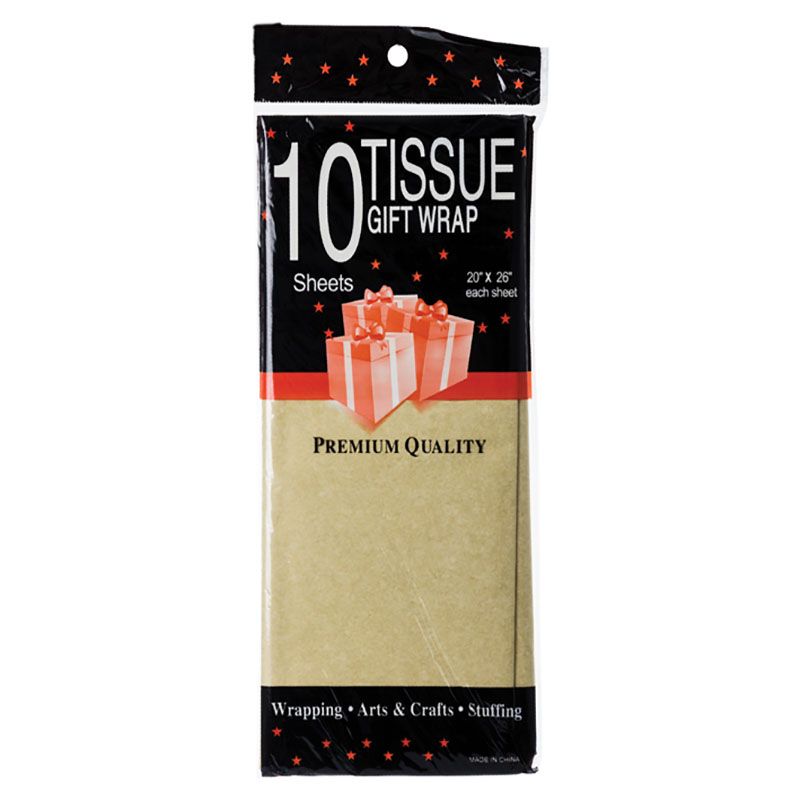 Tissue Paper - Tissue Gift Wraps - Gold - 50cm x 66cm - 10 Sheets - 5 Pack