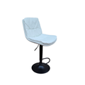 Soft Padded Perla Black Based Bar Stool - White