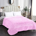 Rainbow - Luxury Mink Blanket 230x200cm - Warm Winter Fleece - Pink