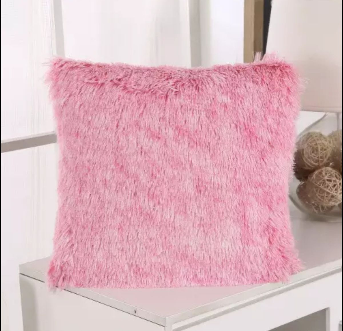 Fluffy Pillow Covers Set - Pink
