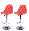 Bar Stools / Kitchen Counter Chairs - 2 Pack - Red Colour