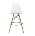 Modern Armless Counter / Bar Chair - Transparent