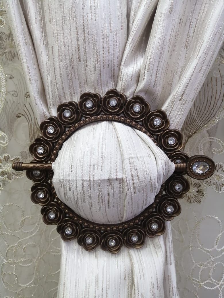 Curtain Holder Set (4 Pairs) - Brown