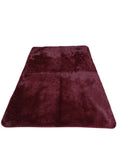 Fluffy Shaggy Foldable Carpet Rug - Soft Indoor Mat (Red, Pink, Black) - Red