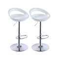 Set of 2 Modern Stylish Kitchen Breakfast Bar Stools - White