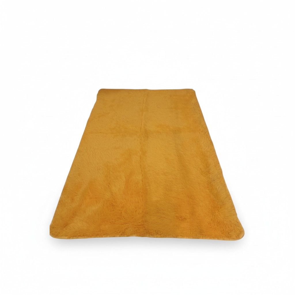 SMTE Fluffy Shaggy Rug - Ultra-Soft Foldable Area Carpet - Orange