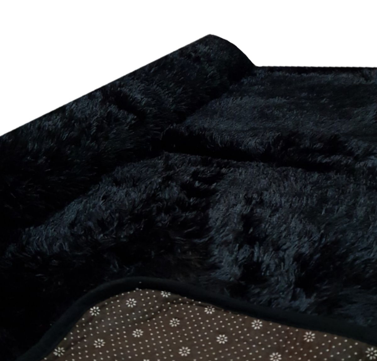 Large Premium Fluffy Carpet/Rug - Full Black
