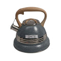 SMTE Whistling Kettle 3L Stainless Steel Stovetop Tea Kettle- Grey - Grey, Brown