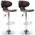 Bar Stools / Kitchen Counter Breakfast Chairs - Pack of Two – Brown Colour