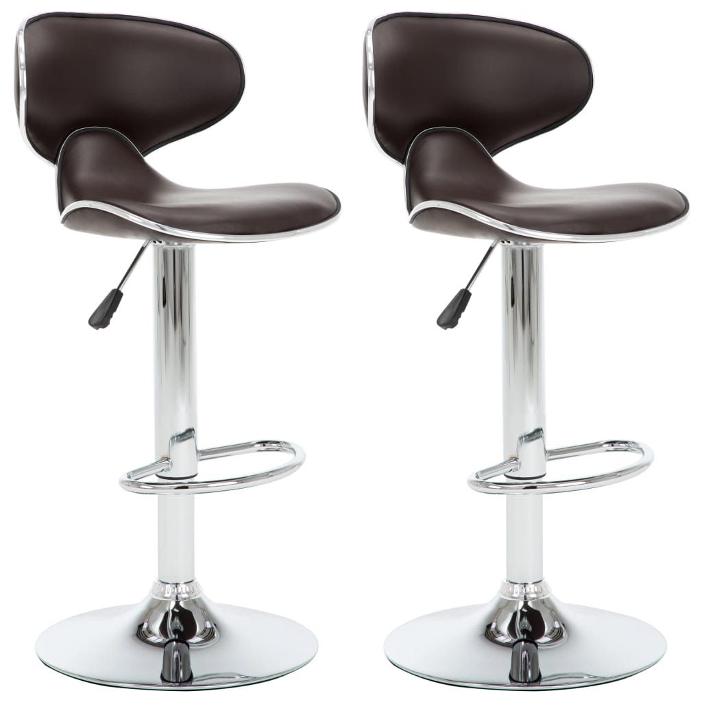 Bar Stools / Kitchen Counter Breakfast Chairs - Pack of Two – Brown Colour