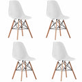 4 Pieces Nordic Design Wooden Leg Dining Chairs