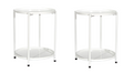 2 x White Metal Coffee Table