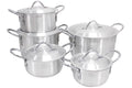 10 Piece Aluminum Pot & Lid Cookware Set - Baby