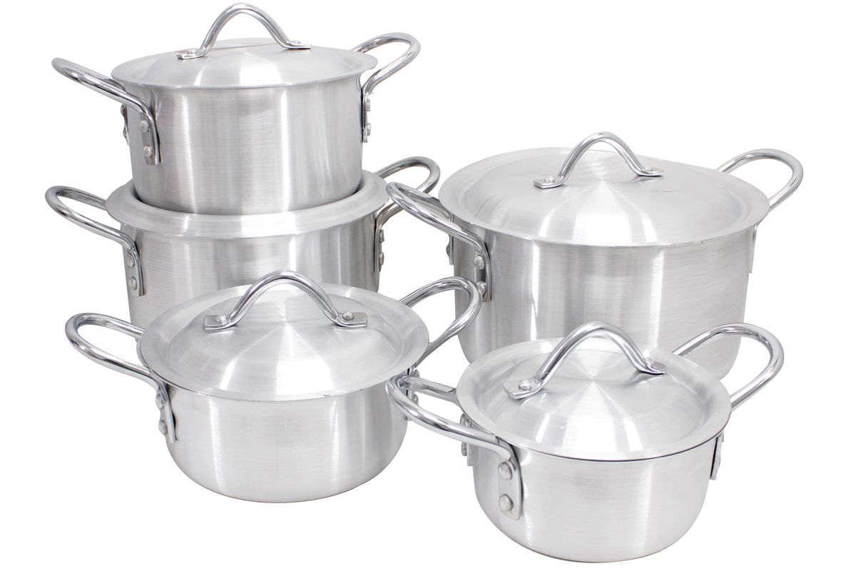10 Piece Aluminum Pot & Lid Cookware Set - Baby