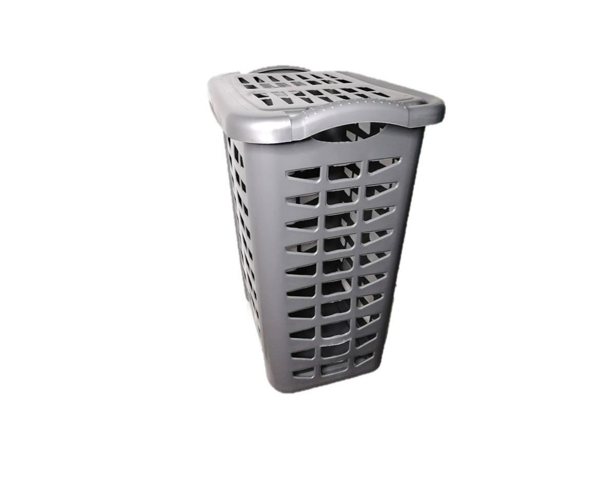 Laundry Basket Silver Grey & SMTE Pegs Pack