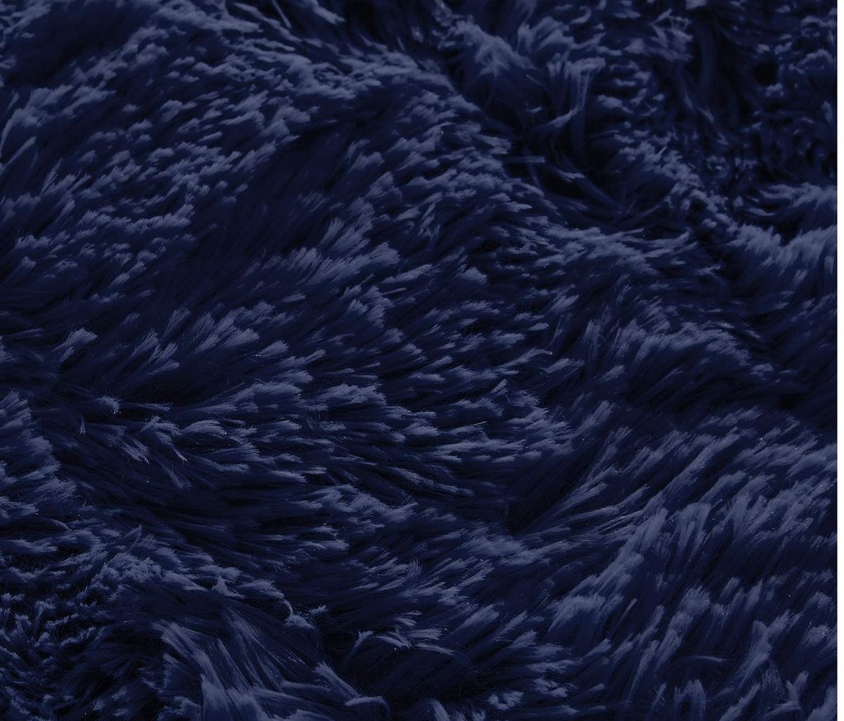 Flarge Fluffy Rug - indigo