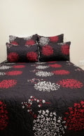 5 Piece Quilt Set Black Bedspread Set