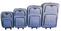 Trolley 4 Piece Travel Luggage Spinner - Rainproof Silk - Grey