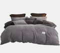 5 Pieces Striped Duvet Cover Set - Black