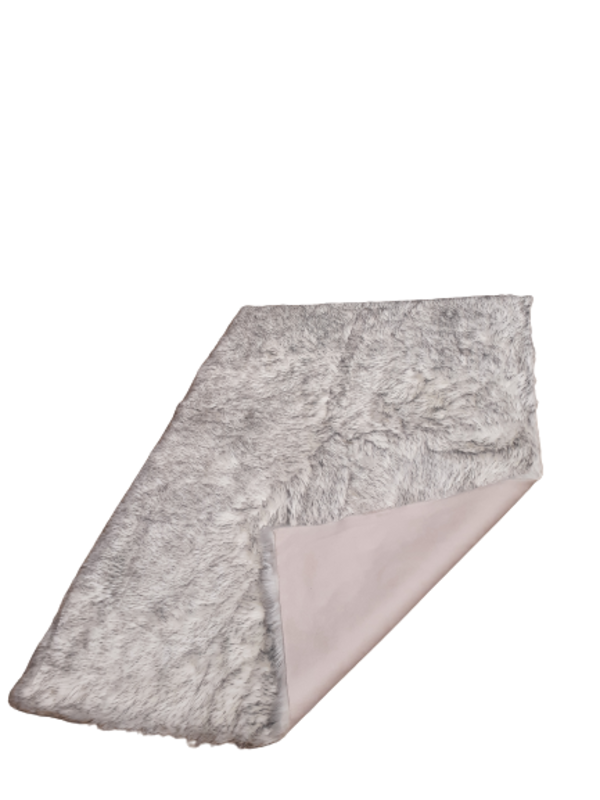 Fluffy Carpet - White And Grey