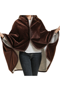 BLS-Fashionable Winter Poncho - Brown