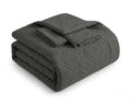 Diamond Plush Bedding Blanket - Soft Warm Luxury Bed Throw - Black
